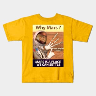 Mars Colonization Propaganda Poster Kids T-Shirt